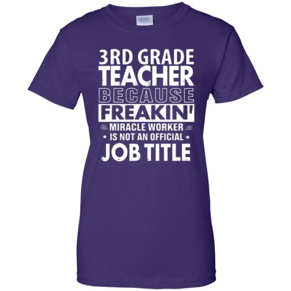 third grade teacher shirts womens t shirt - lady t shirt - purple