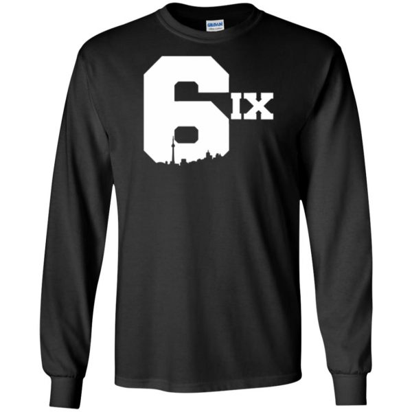 6ix shirts long sleeve - black