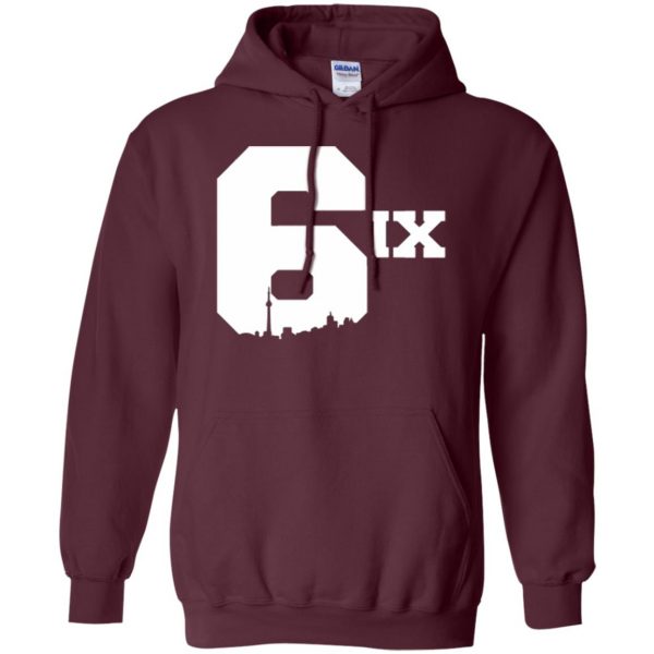 6ix shirts hoodie - maroon
