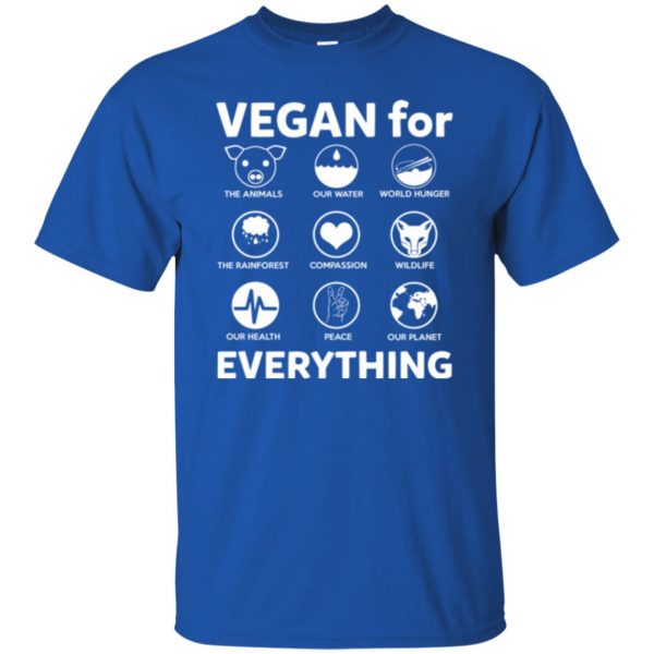 vegan compassion shirt t shirt - royal blue