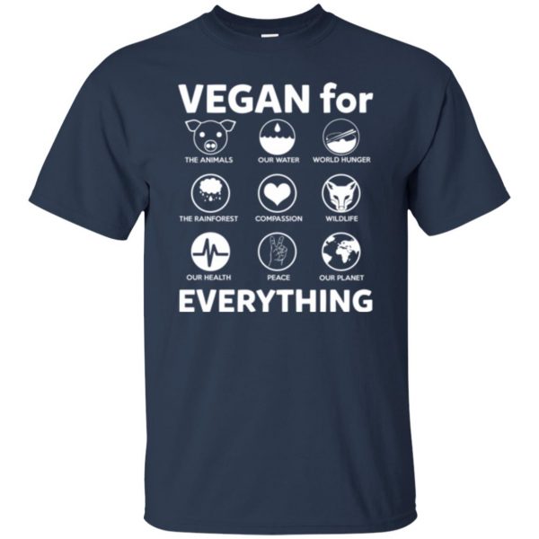 vegan compassion shirt t shirt - navy blue