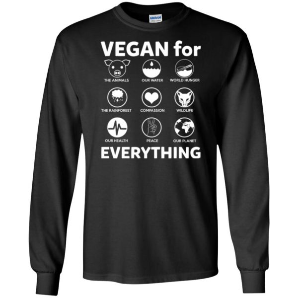 vegan compassion shirt long sleeve - black