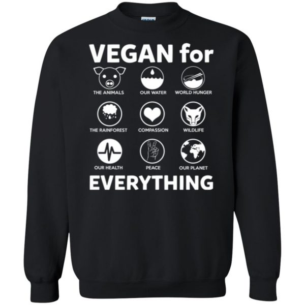 vegan compassion shirt sweatshirt - black