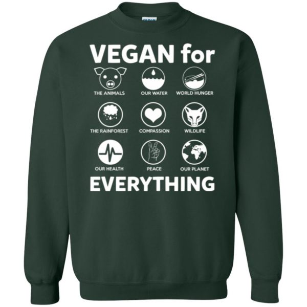 vegan compassion shirt sweatshirt - forest green