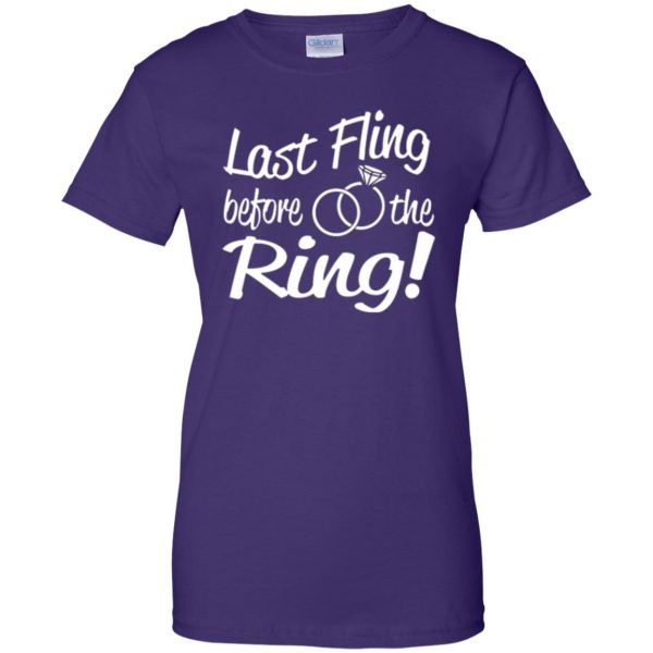 last fling before the ring shirts womens t shirt - lady t shirt - purple
