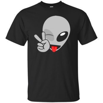 alien emoji - black