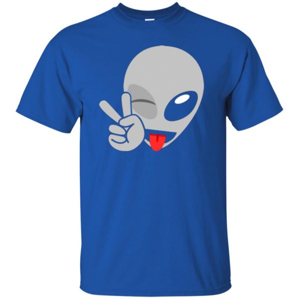 alien emoji shirt t shirt - royal blue