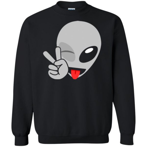 alien emoji shirt sweatshirt - black