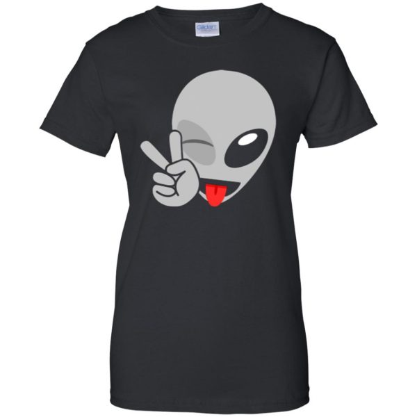 alien emoji shirt womens t shirt - lady t shirt - black