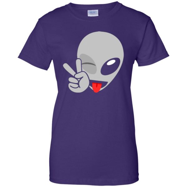 alien emoji shirt womens t shirt - lady t shirt - purple