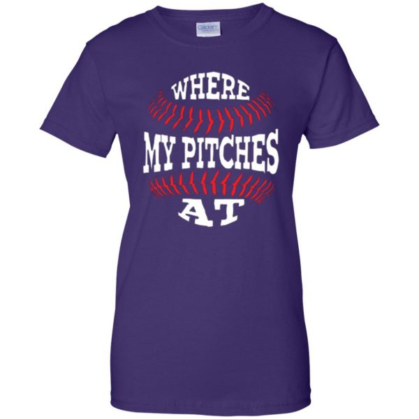 where my pitches at shirt womens t shirt - lady t shirt - purple