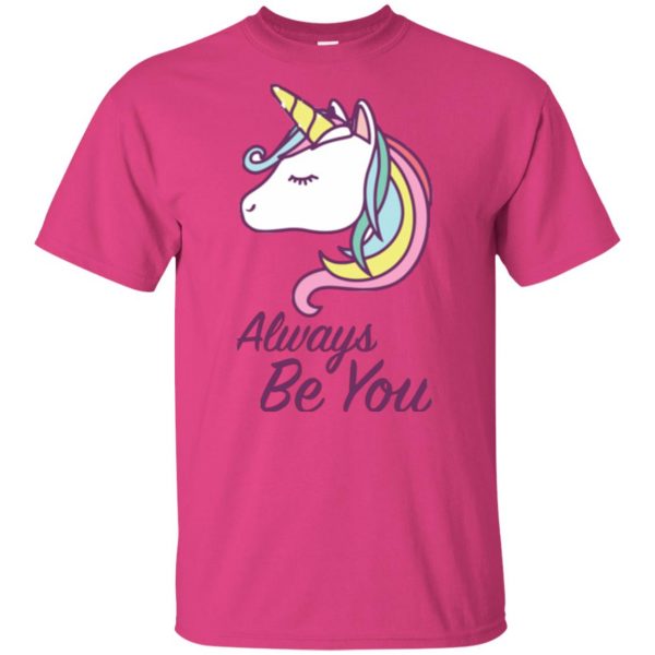always be you unicorn shirt kids t shirt - pink heliconia