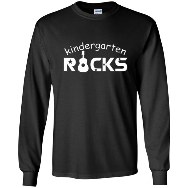 kindergarten rocks tshirt kids long sleeve - black