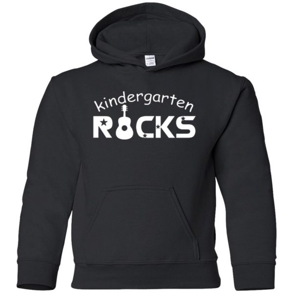 kindergarten rocks tshirt kids hoodie - black