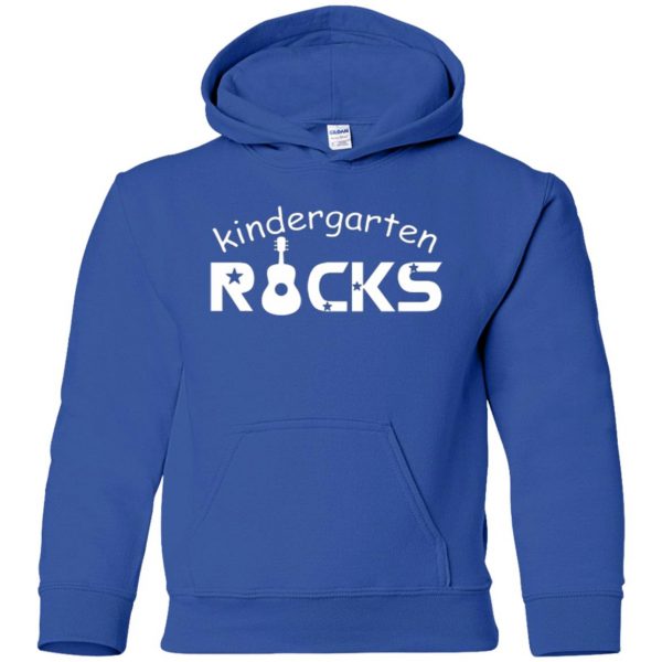 kindergarten rocks tshirt kids hoodie - royal blue