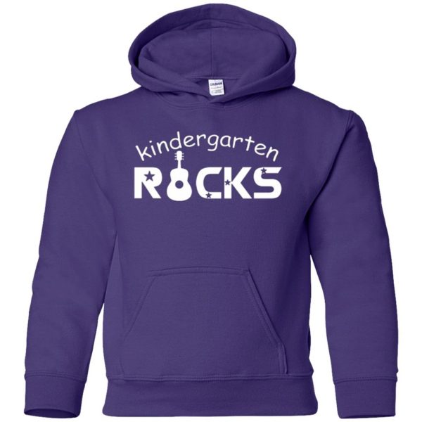 kindergarten rocks tshirt kids hoodie - purple