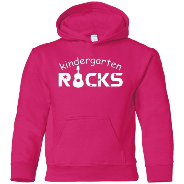 kindergarten rocks tshirt kids hoodie - pink heliconia