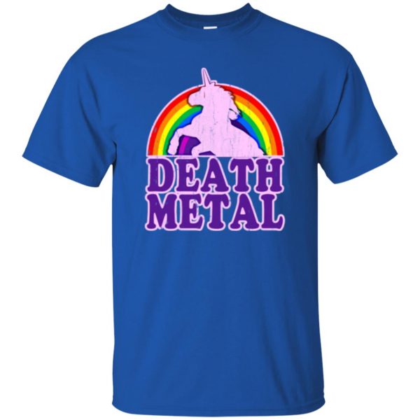 rainbow death metal shirt t shirt - royal blue