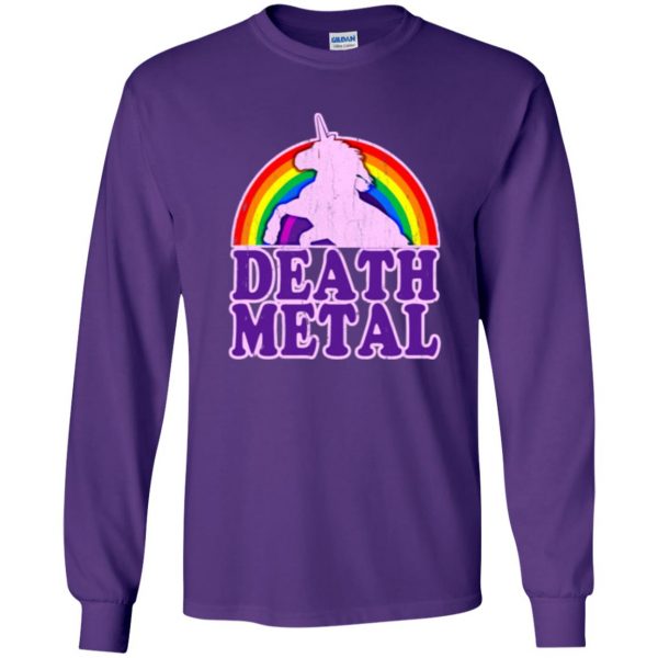 rainbow death metal shirt kids long sleeve - purple