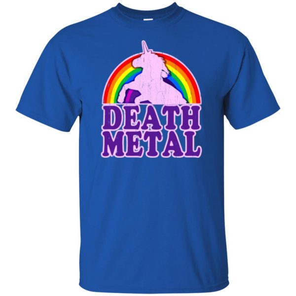 rainbow death metal shirt kids t shirt - royal blue