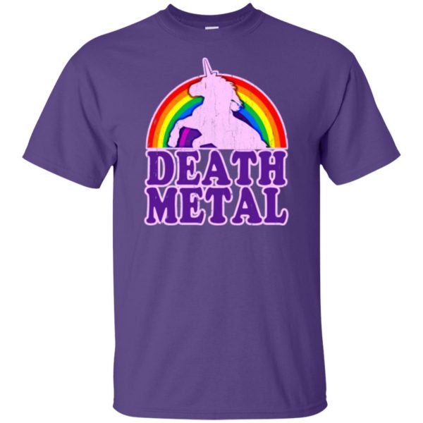 rainbow death metal shirt kids t shirt - purple