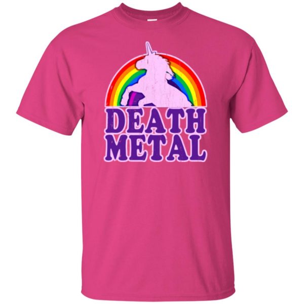 rainbow death metal shirt kids t shirt - pink heliconia