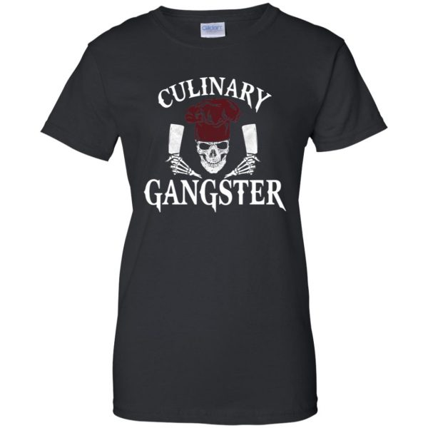 culinary gangster womens t shirt - lady t shirt - black