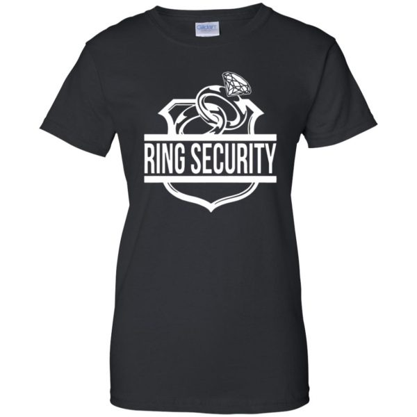 ring security for ring bearer womens t shirt - lady t shirt - black