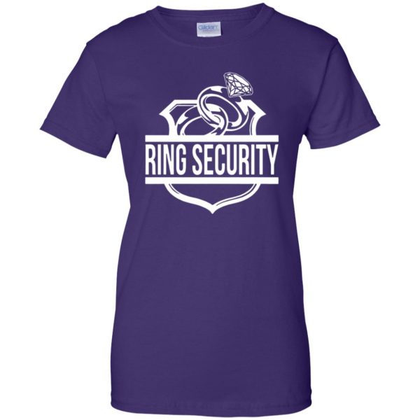 ring security for ring bearer womens t shirt - lady t shirt - purple