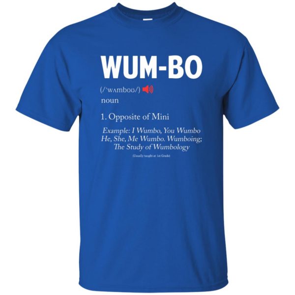 wumbo t shirt - royal blue
