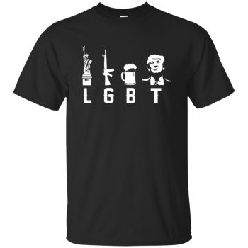 lgbt gun shirt - black
