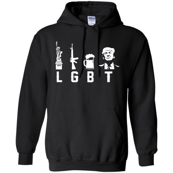 lgbt gun hoodie - black