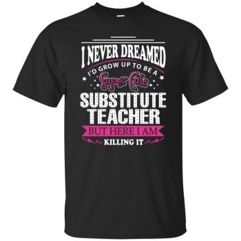 substitute teacher t shirts - black