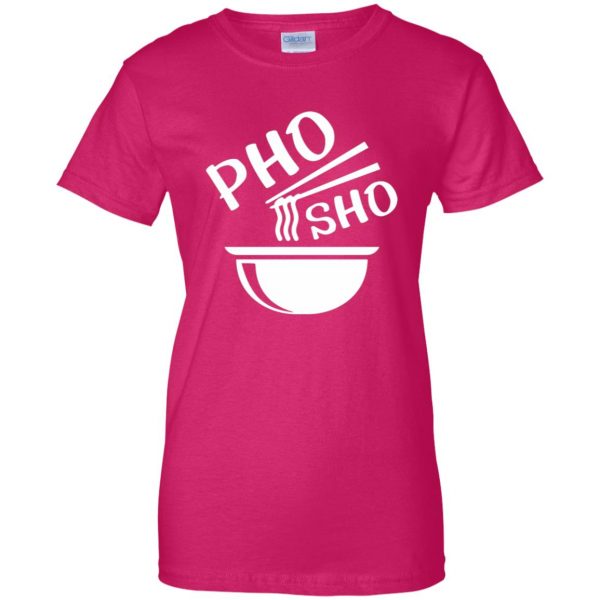 pho sho womens t shirt - lady t shirt - pink heliconia