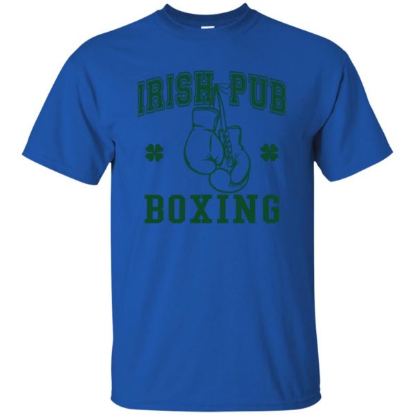 irish pub boxing t shirt - royal blue