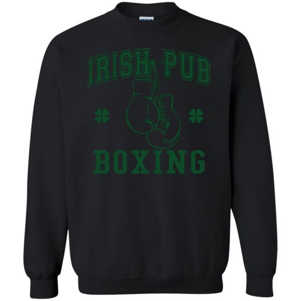 irish pub boxing sweatshirt - black