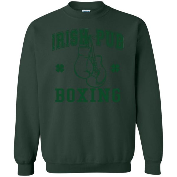 irish pub boxing sweatshirt - forest green