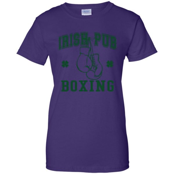 irish pub boxing womens t shirt - lady t shirt - purple
