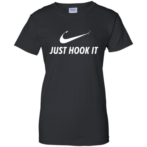 just hook it womens t shirt - lady t shirt - black