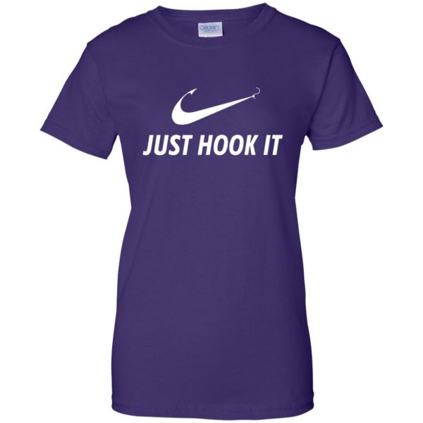 just hook it womens t shirt - lady t shirt - purple