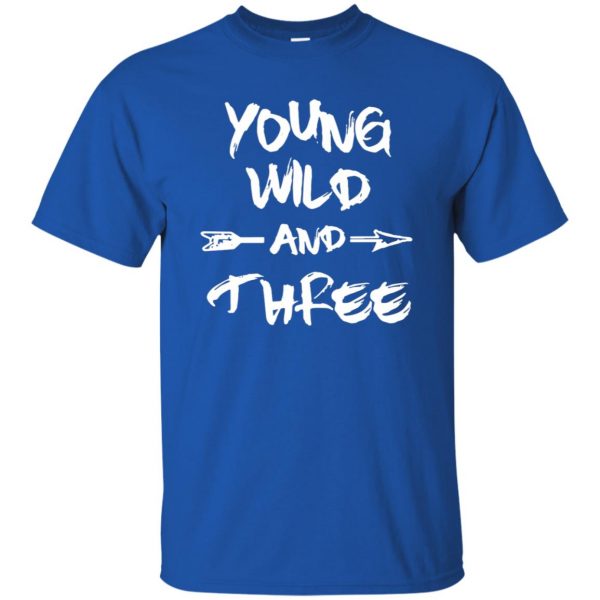wild and three t shirt - royal blue