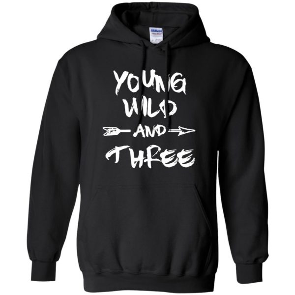 wild and three hoodie - black