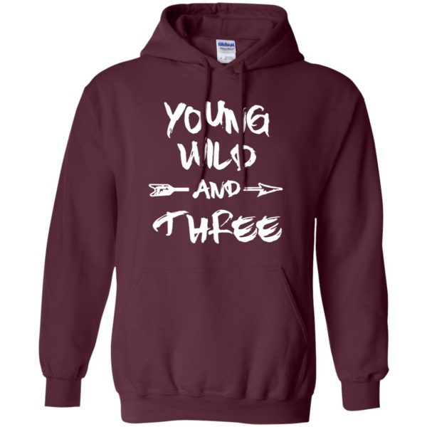 wild and three hoodie - maroon