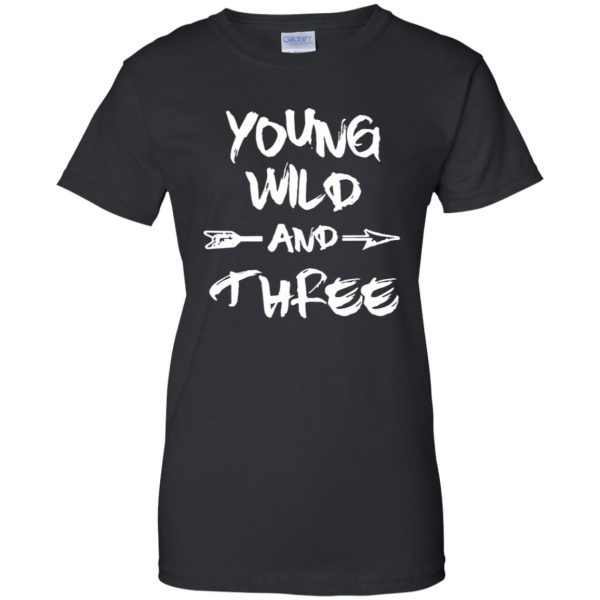 wild and three womens t shirt - lady t shirt - black