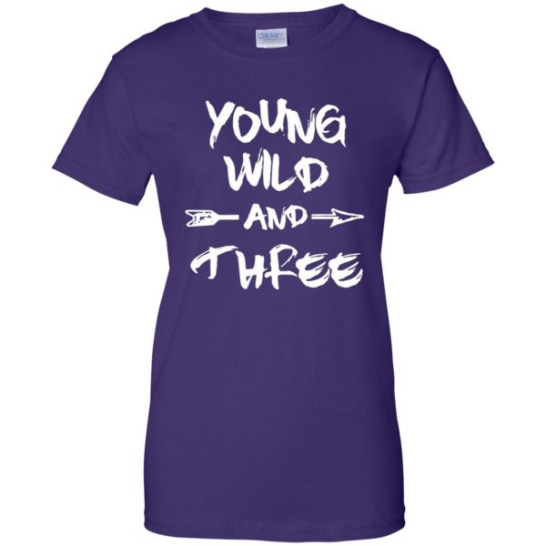 wild and three womens t shirt - lady t shirt - purple