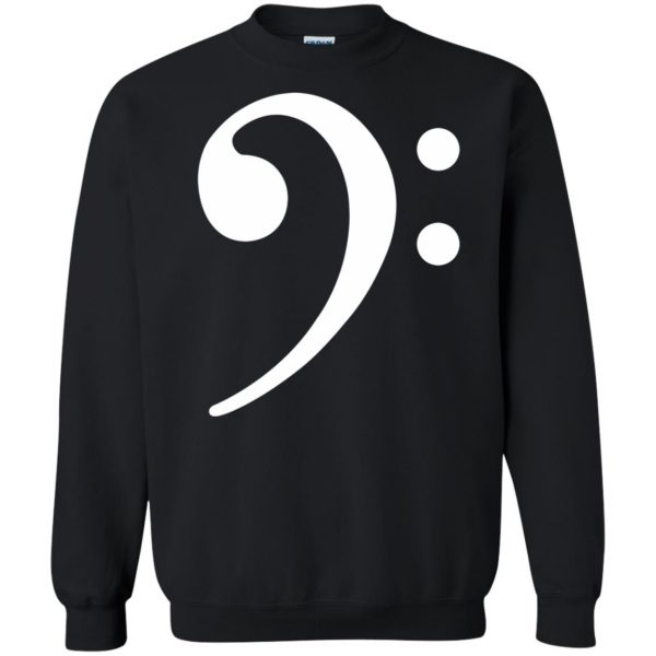 bass clef shirt sweatshirt - black