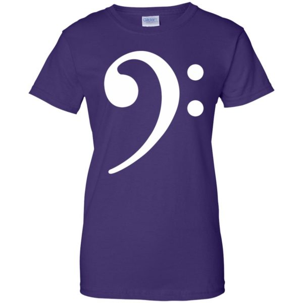 bass clef shirt womens t shirt - lady t shirt - purple