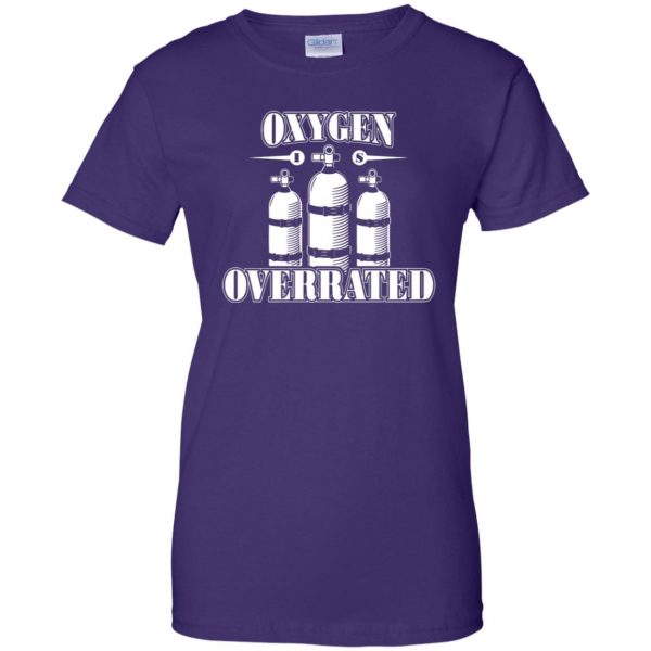 Oxygen is Overrated womens t shirt - lady t shirt - purple
