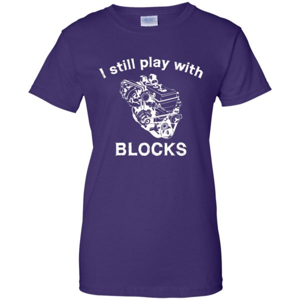 i still play with blocks womens t shirt - lady t shirt - purple