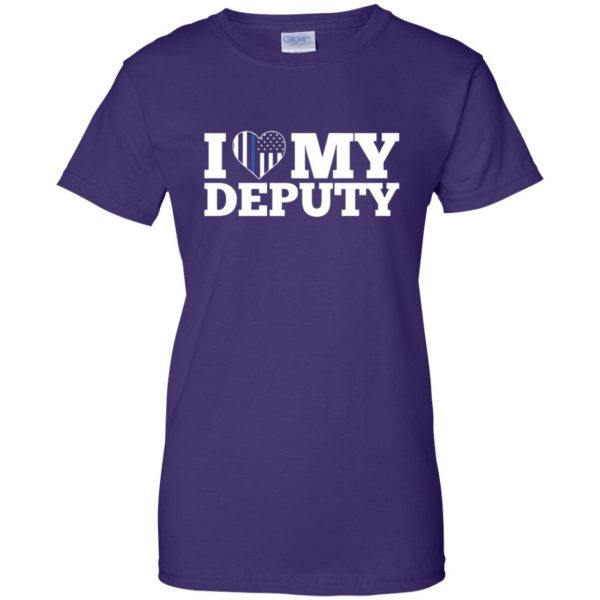 deputy wife womens t shirt - lady t shirt - purple
